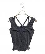 PERVERZEパーバーズ）の古着「Double Strap Tank Top」｜グレー