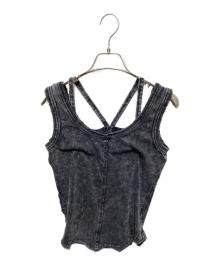 PERVERZE（パーバーズ）の古着「Double Strap Tank Top」｜グレー
