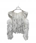 THE TOEザ・トゥー）の古着「Gardenia tulle frill tops」｜ホワイト