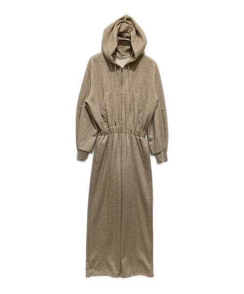 CLANE（クラネ）CLANE (クラネ) フーデッドスウェットオールインワン ブラウン サイズ:1の古着・服飾アイテム