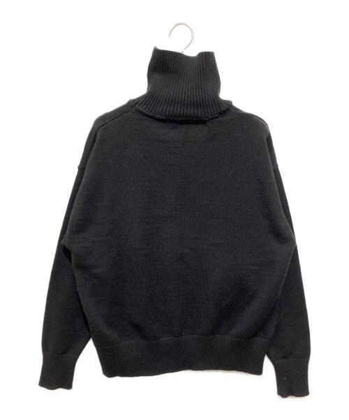 AMI Alexandre Mattiussi（アミアレクサンドルマテュッシ）AMI Alexandre Mattiussi (アミアレクサンドルマテュッシ) ハートAロゴ入りタートルネックニット ブラック サイズ:Sの古着・服飾アイテム