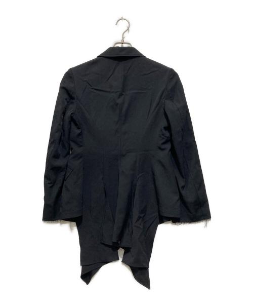 yohji yamamoto+noir（ヨウジヤマモトプリュスノアール）yohji yamamoto+noir (ヨウジヤマモトプリュスノアール) 20SS / シワギャバ後フラシジャケット ブラック サイズ:1の古着・服飾アイテム