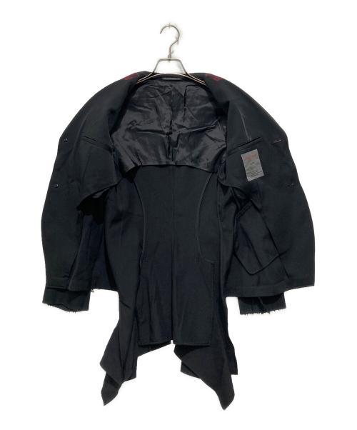 yohji yamamoto+noir（ヨウジヤマモトプリュスノアール）yohji yamamoto+noir (ヨウジヤマモトプリュスノアール) 20SS / シワギャバ後フラシジャケット ブラック サイズ:1の古着・服飾アイテム