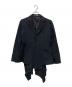 yohji yamamoto+noir（ヨウジヤマモトプリュスノアール）の古着「20SS / シワギャバ後フラシジャケット」｜ブラック