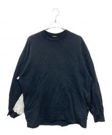 UNDERCOVERISM（アンダーカバーイズム）の古着「21AW 袖下切替ユガミパッカリング SWEAT」｜ブラック