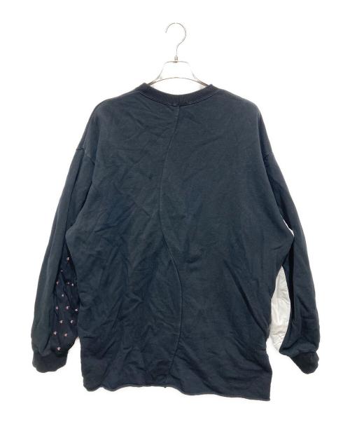 UNDERCOVERISM（アンダーカバーイズム）UNDERCOVERISM (アンダーカバーイズム) 21AW 袖下切替ユガミパッカリング SWEAT ブラック サイズ:3の古着・服飾アイテム