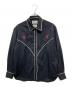 WACKO MARIA（ワコマリア）の古着「スパイダーウエスタンウールシャツ/WOLF'S HEAD / WESTERN SHIRT L/S (TYPE-1)」｜ブラック