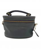 COACHコーチ）の古着「レザーバニティバッグ」｜ブラック