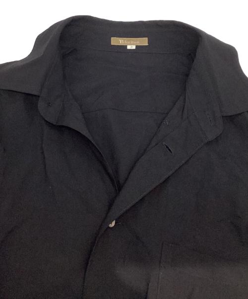 Y's for men（ワイズフォーメン）Y'S for men (ワイズフォーメン) 隠しスナップボタンダウンレーヨンドレスシャツ ブラック サイズ:3の古着・服飾アイテム