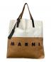 MARNI（マルニ）の古着「ペーパートートバッグ」｜ベージュ×ブラウン