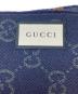 GUCCI (グッチ) GG ウール フリンジ ストール グリーン×ネイビー サイズ:OneSize 未使用品：25000円