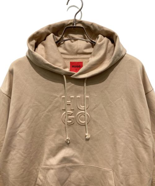 HUGO BOSS（ヒューゴ ボス）HUGO BOSS (ヒューゴ ボス) ロゴエンボスパーカー ベージュ サイズ:Mの古着・服飾アイテム