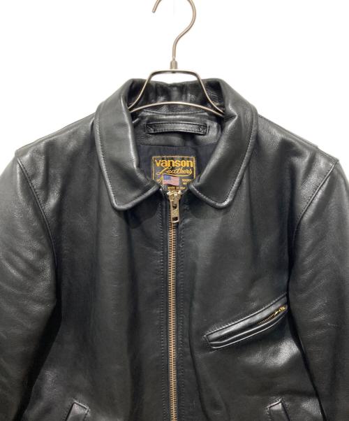 VANSON（バンソン）VANSON (バンソン) シングルライダースジャケット ブラック サイズ:36の古着・服飾アイテム