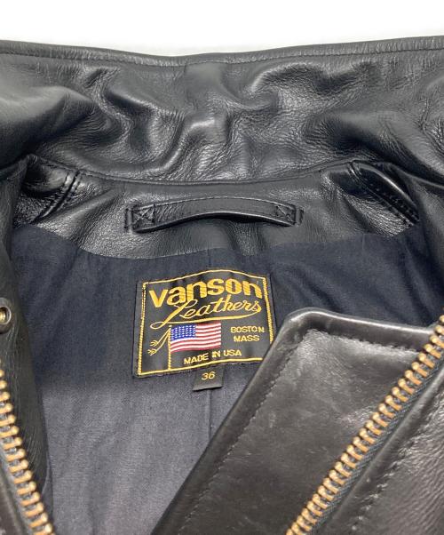 VANSON（バンソン）VANSON (バンソン) シングルライダースジャケット ブラック サイズ:36の古着・服飾アイテム