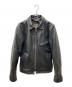 VANSON（バンソン）の古着「シングルライダースジャケット」｜ブラック