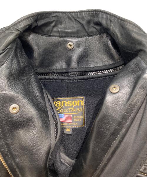VANSON（バンソン）VANSON (バンソン) ライナー付シングルライダースジャケット ブラック サイズ:36の古着・服飾アイテム
