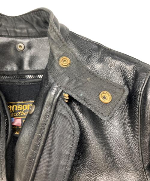 VANSON（バンソン）VANSON (バンソン) ライナー付シングルライダースジャケット ブラック サイズ:36の古着・服飾アイテム
