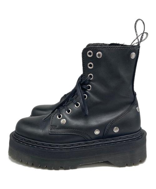 Dr.Martens（ドクターマーチン）Dr.Martens (ドクターマーチン) ホワイトダブルステッチ 8 ホール ブーツ ブラック サイズ:UK4の古着・服飾アイテム