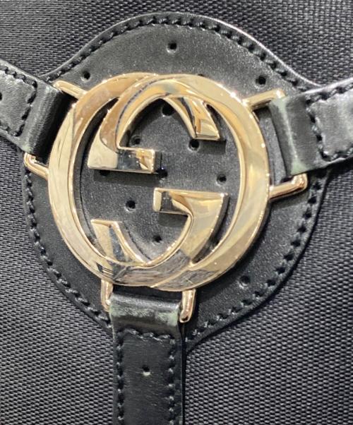GUCCI（グッチ）GUCCI (グッチ) インターロッキングG ハンドバッグ ブラックの古着・服飾アイテム