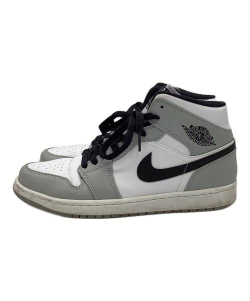NIKE（ナイキ）NIKE (ナイキ) Air Jordan 1 Mid / ハイカットスニーカー ホワイト×グレー サイズ:26.5㎝の古着・服飾アイテム