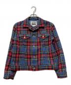 JUNYA WATANABE CDG DENIMジュンヤワタナベ コムデギャルソン デニム）の古着「タータンチェックウールシャツジャケット」｜レッド×ブルー