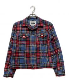 JUNYA WATANABE CDG DENIM（ジュンヤワタナベ コムデギャルソン デニム）の古着「タータンチェックウールシャツジャケット」｜レッド×ブルー