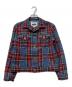 JUNYA WATANABE CDG denim（ジュンヤワタナベ コムデギャルソン デニム）の古着「タータンチェックウールシャツジャケット」｜レッド×ブルー