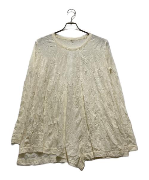 Y's（ワイズ）Y's (ワイズ) シワ加工 ウールカットソー アイボリー サイズ:2の古着・服飾アイテム