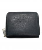 PELLE MORBIDAペッレモルビダ）の古着「ラウンドファスナーコンパクトウォレット」｜ブラック
