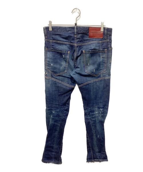 DSQUARED2（ディースクエアード）DSQUARED2 (ディースクエアード) ダメージ加工デニムパンツ インディゴ サイズ:46の古着・服飾アイテム