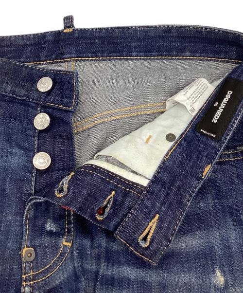 DSQUARED2（ディースクエアード）DSQUARED2 (ディースクエアード) ダメージ加工デニムパンツ インディゴ サイズ:46の古着・服飾アイテム