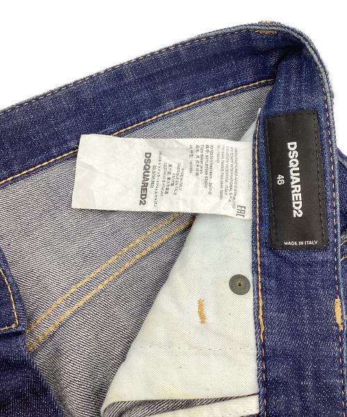 DSQUARED2（ディースクエアード）DSQUARED2 (ディースクエアード) ダメージ加工デニムパンツ インディゴ サイズ:46の古着・服飾アイテム