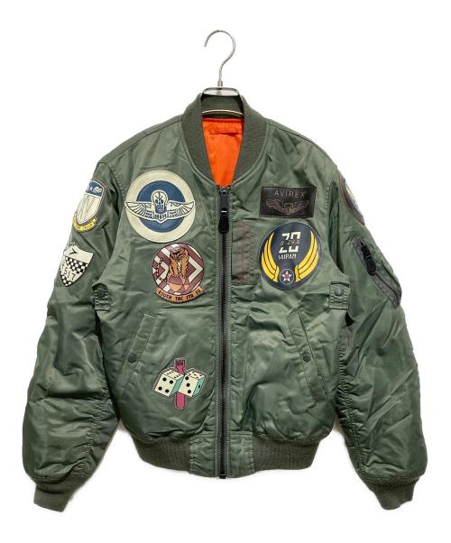 AVIREX（アヴィレックス）AVIREX (アヴィレックス) MA-1ジャケット グリーン サイズ:Mの古着・服飾アイテム