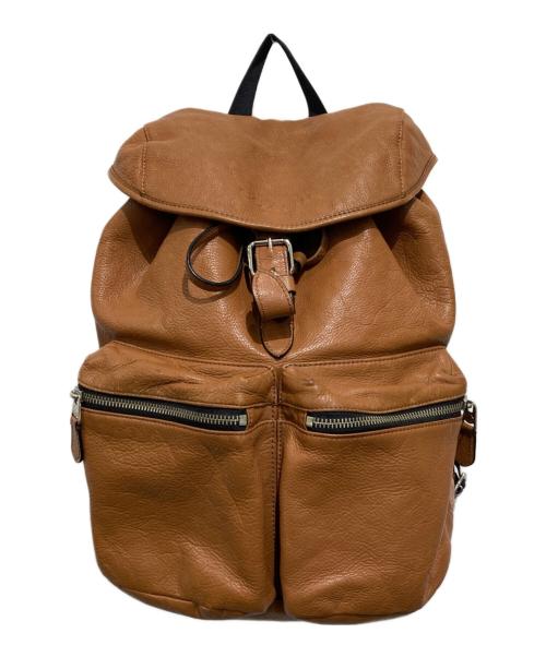 COACH（コーチ）COACH (コーチ) レザーバックパック キャメルの古着・服飾アイテム