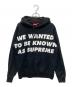 Supreme（シュプリーム）の古着「20ss プリントパーカー / 	20SS Known As Hooded Sweatshirt」｜ブラック