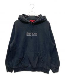 SUPREME×KAWS（シュプリーム×カウズ）の古着「21ss カウズ チョーク ロゴ フーディー スウェットシャツ "ブラック"」｜ブラック