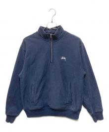 stussy（ステューシー）の古着「Stock Logo Mock Zip」｜ネイビー