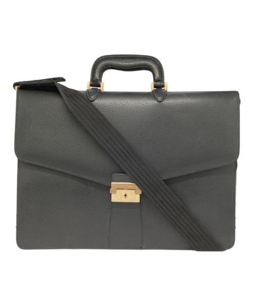 Salvatore Ferragamo（サルヴァトーレ フェラガモ）Salvatore Ferragamo (サルヴァトーレ フェラガモ) 2WAYレザーブリーフケース ブラックの古着・服飾アイテム