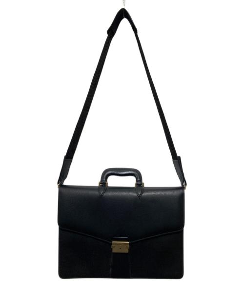 Salvatore Ferragamo（サルヴァトーレ フェラガモ）Salvatore Ferragamo (サルヴァトーレ フェラガモ) 2WAYレザーブリーフケース ブラックの古着・服飾アイテム