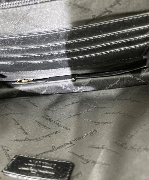 Salvatore Ferragamo（サルヴァトーレ フェラガモ）Salvatore Ferragamo (サルヴァトーレ フェラガモ) 2WAYレザーブリーフケース ブラックの古着・服飾アイテム