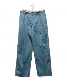 WACKO MARIA×SOLBIATI（ワコマリア）の古着「DOUBLE PLEATED TROUSERS / カシミヤ混ダブルプリーツスラックス」｜スカイブルー