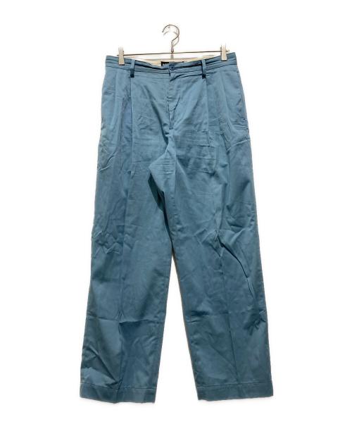 WACKO MARIA（ワコマリア）WACKO MARIA (ワコマリア) SOLBIATI DOUBLE PLEATED TROUSERS / カシミヤ混ダブルプリーツスラックス スカイブルー サイズ:Mの古着・服飾アイテム