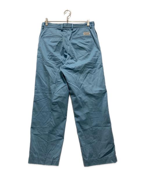 WACKO MARIA（ワコマリア）WACKO MARIA (ワコマリア) SOLBIATI DOUBLE PLEATED TROUSERS / カシミヤ混ダブルプリーツスラックス スカイブルー サイズ:Mの古着・服飾アイテム