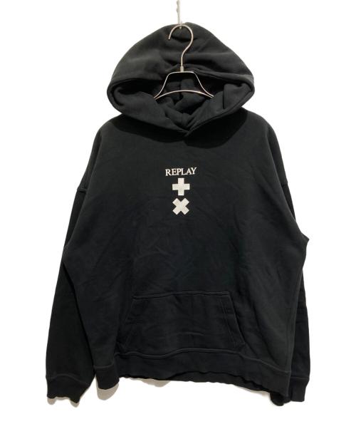 REPLAY（リプレイ）REPLAY (リプレイ) MARTIN GARRIX (マーティン・ギャリックス) ロゴパーカー ブラック サイズ:FREEの古着・服飾アイテム