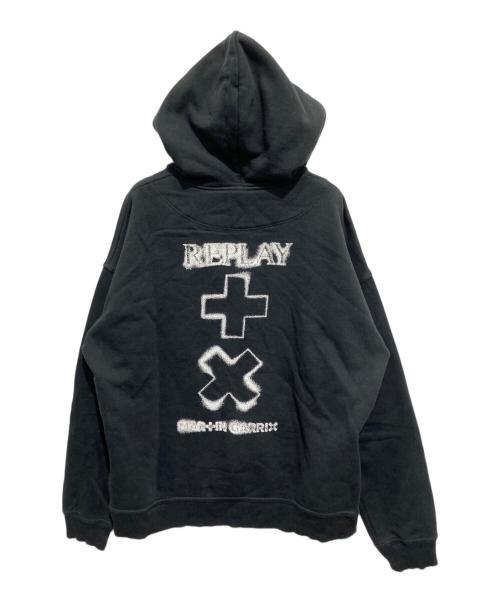 REPLAY（リプレイ）REPLAY (リプレイ) MARTIN GARRIX (マーティン・ギャリックス) ロゴパーカー ブラック サイズ:FREEの古着・服飾アイテム