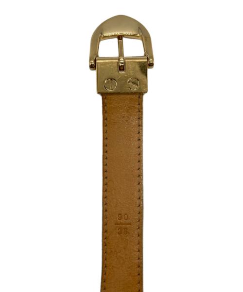 LOUIS VUITTON（ルイ ヴィトン）LOUIS VUITTON (ルイ ヴィトン) パテントレザー型押しベルト / モノグラム・ヴェルニ イエロー サイズ:90/36の古着・服飾アイテム