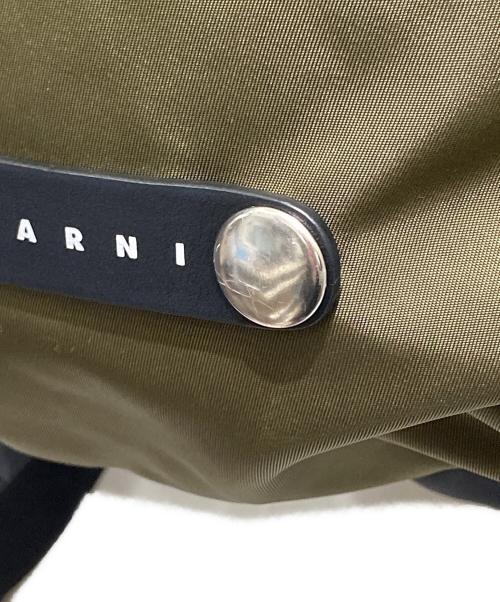 MARNI（マルニ）MARNI (マルニ) ハックニーパネル リュックサック/Hackney Panelled Backpack ブラック×カーキ サイズ:OneSizeの古着・服飾アイテム