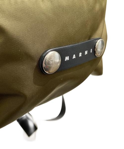 MARNI（マルニ）MARNI (マルニ) ハックニーパネル リュックサック/Hackney Panelled Backpack ブラック×カーキ サイズ:OneSizeの古着・服飾アイテム