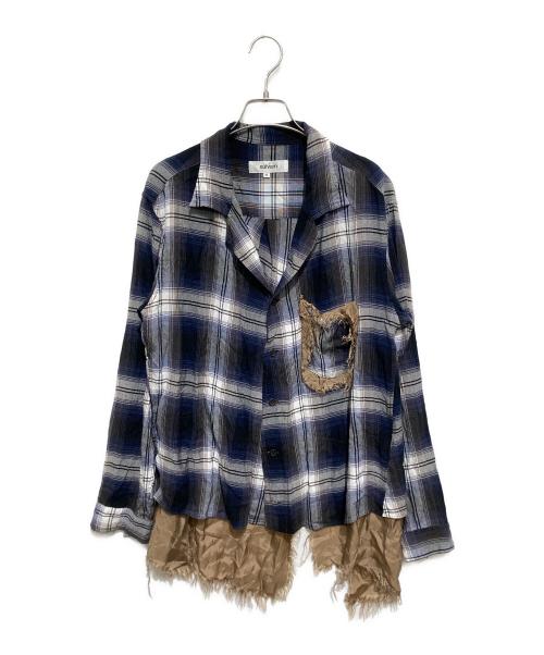 sulvam（サルバム）sulvam (サルバム) SHORT OPEN COLLAR SHIRTS ネイビー サイズ:Mの古着・服飾アイテム