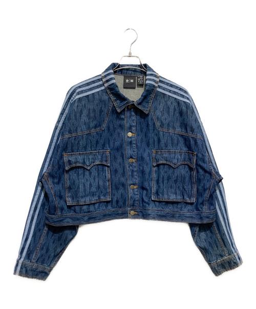 adidas（アディダス）adidas (アディダス) Ivy Park (アイヴィーパーク) モノグラムデニムトラックジャケット ブルー サイズ:Oの古着・服飾アイテム